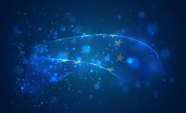drapeau de pays lumineux et lumineux de l'Union européenne