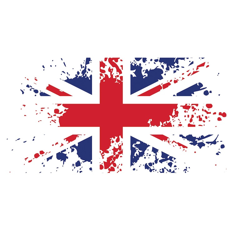 Vecteur drapeau peint du royaume-uni