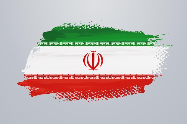 Drapeau de peinture pinceau Iran