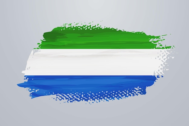 Drapeau De Peinture Pinceau Sierra Leone