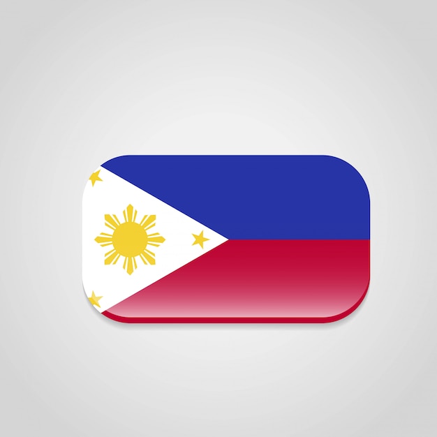 Drapeau Des Philippines Avec Le Vecteur De Design Créatif