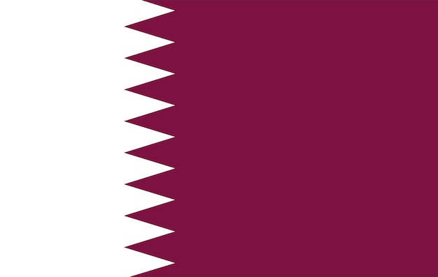 Vecteur drapeau qatar pays émirats arabes