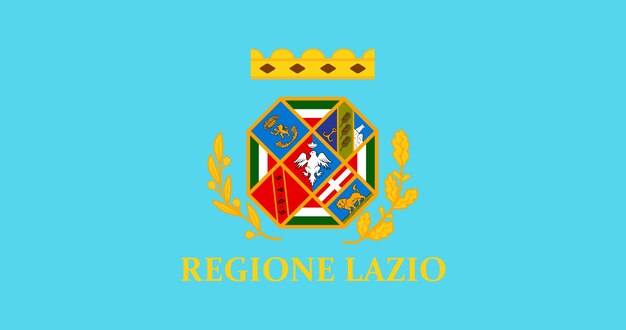 Vecteur drapeau de la région du latium italie image vectorielle