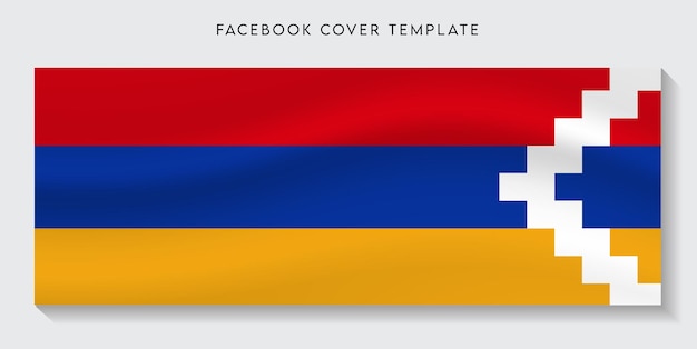 drapeau de la république dartsakh fond de couverture facebook