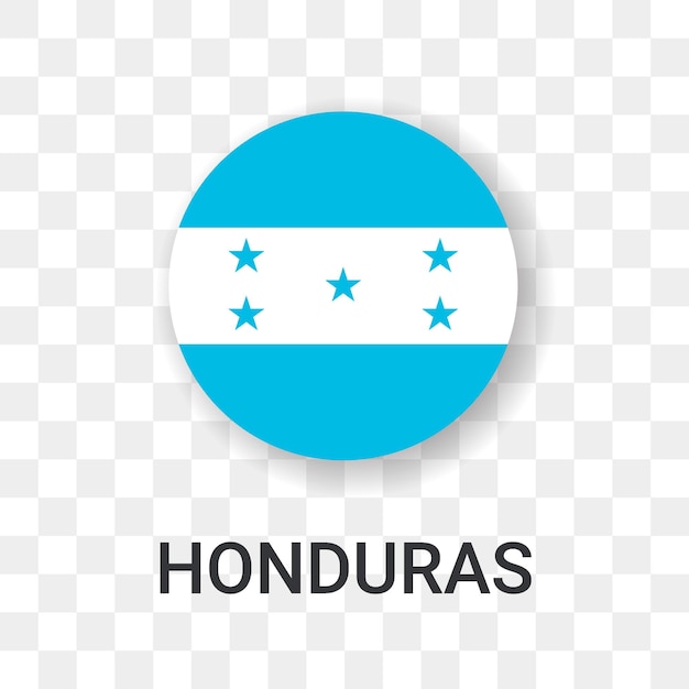 Drapeau Rond Du Honduras Vector Icon Illustration Isolé