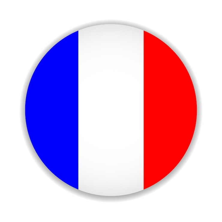 Vecteur drapeau rond de la france. illustration vectorielle.