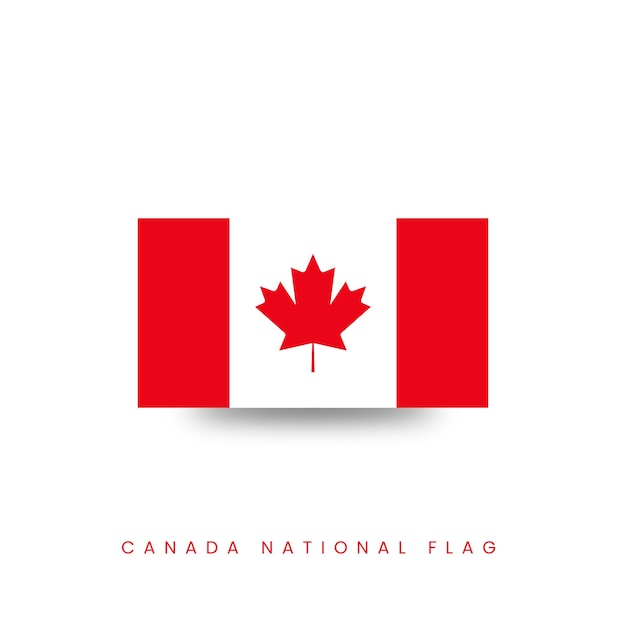 Un drapeau rouge et blanc avec le mot canada dessus.