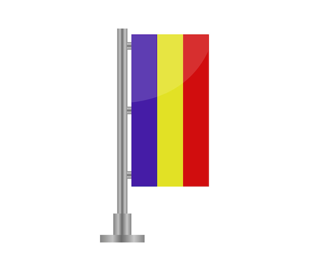 Vecteur drapeau roumanie