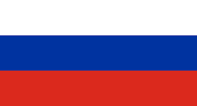 Un drapeau russe avec le mot russie dessus