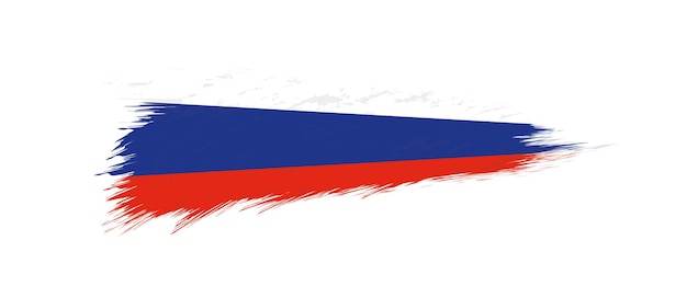 Drapeau de la Russie en coup de pinceau grunge