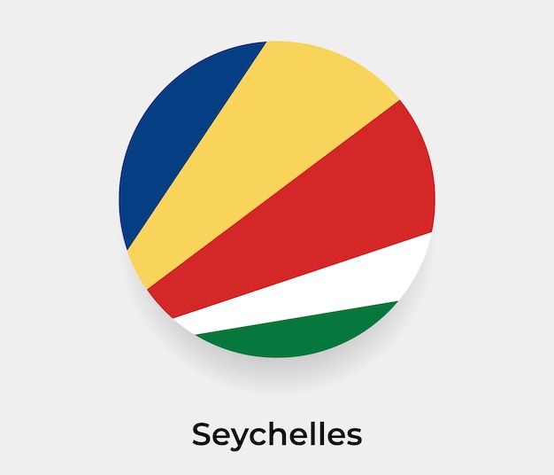 Drapeau des Seychelles bulle cercle forme ronde icône illustration vectorielle