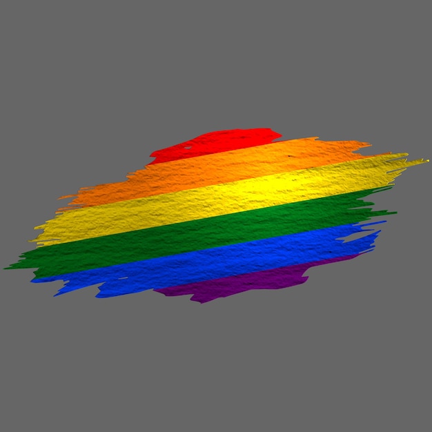 Vecteur drapeau de style grunge de la fierté lgbt fond de coup de pinceau