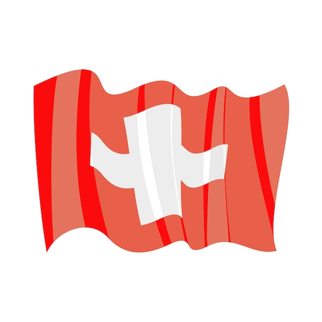 Vecteur le drapeau de la suisse, le drapeau suisse