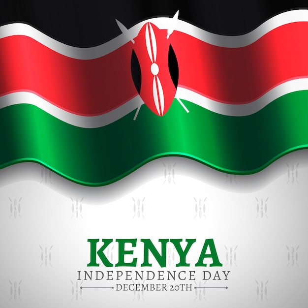 Drapeau Et Symbole De Jour National Kenya Jamhuri Réaliste