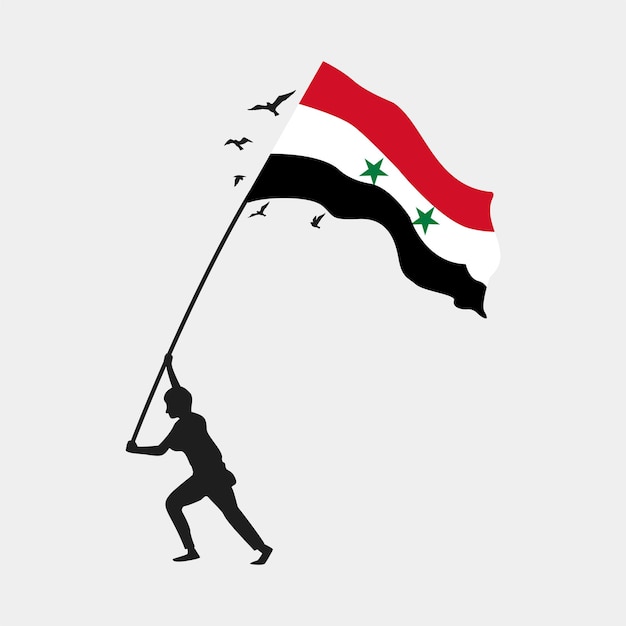 Vecteur drapeau de la syrie