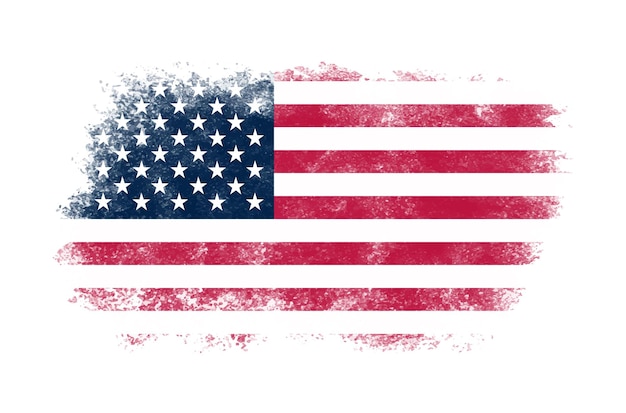 Drapeau des États-Unis dans le style grunge.