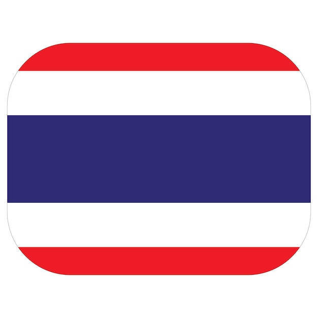 Vecteur drapeau de la thaïlande en forme de drapeau thaïlandais