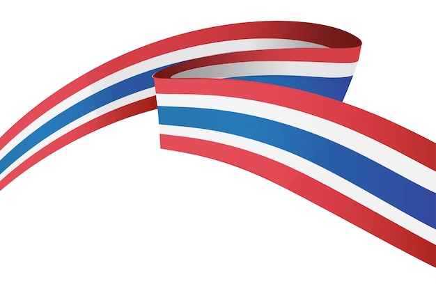 Vecteur le drapeau de la thaïlande