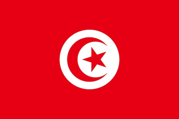 Drapeau de la Tunisie Illustration vectorielle