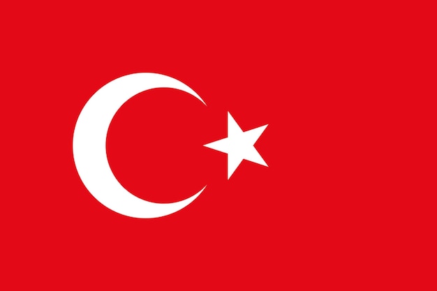 Vecteur drapeau de la turquie illustration du vecteur de la nation du drapeau