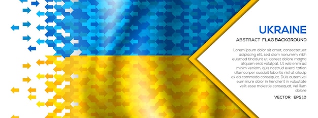 Drapeau De L'ukraine Abstrait Bannière Et Arrière-plan Avec Le Concept D'investissement En échange De Commerce En Forme De Flèche