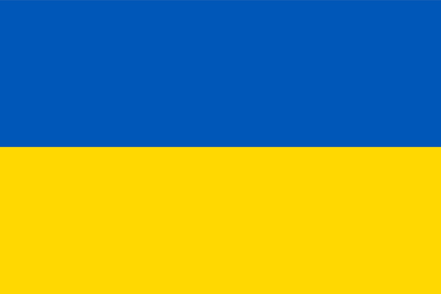 Vecteur drapeau de l'ukraine drapeau nation