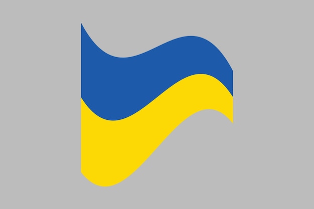 Vecteur le drapeau de l'ukraine, le drapeau vectoriel du drapeau ukrainien, la couleur de l'original.