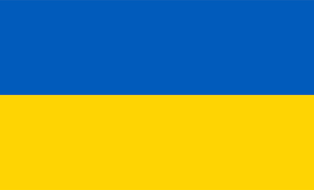 Vecteur drapeau de l'ukraine, illustration vectorielle du drapeau de l'ukraine