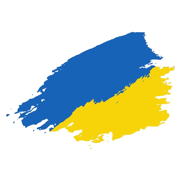 Drapeau de l'Ukraine Illustration vectorielle isolée sur fond blanc Symbole de l'Ukraine