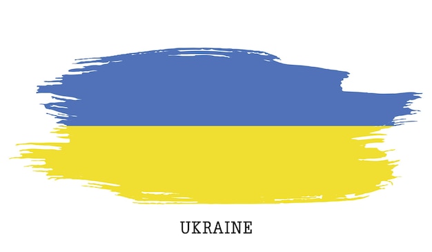 Drapeau De L'ukraine Vector Grunge Trait De Peinture