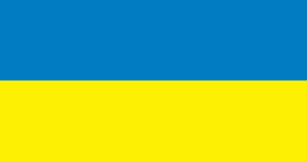 Vecteur drapeau ukrainien en vecteur