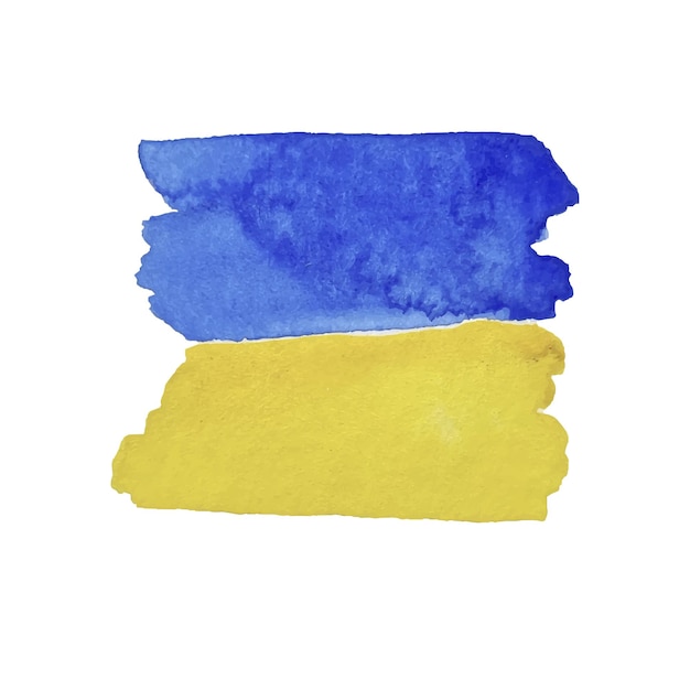 Drapeau ukrainien vector illustration aquarelle avec fond transparent