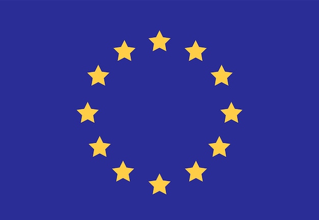 Drapeau de l'union européenne isolé sur fond blanc Illustration vectorielle