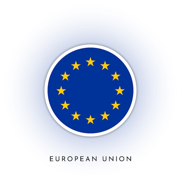 Drapeau de l'union européenne rond