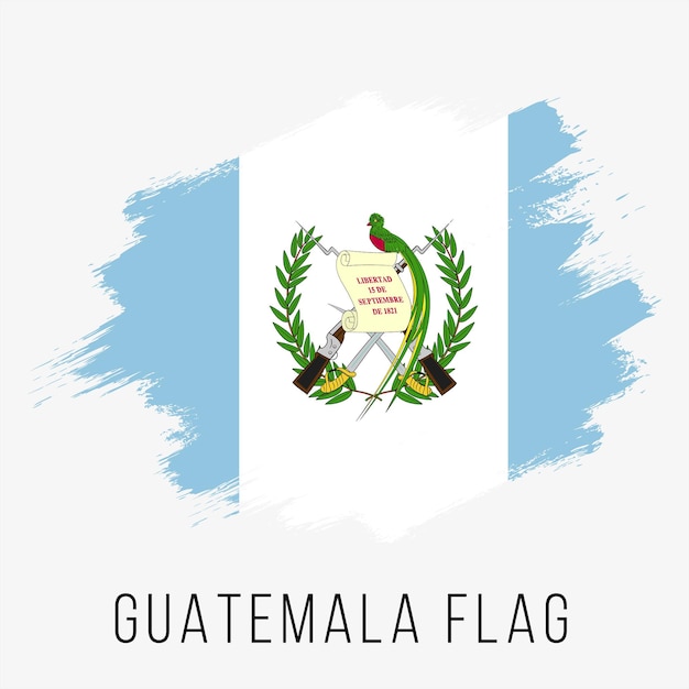 Drapeau De Vecteur Du Guatemala. Drapeau Du Guatemala Pour Le Jour De L'indépendance. Drapeau Guatémaltèque Grunge. Drapeau Guatémaltèque