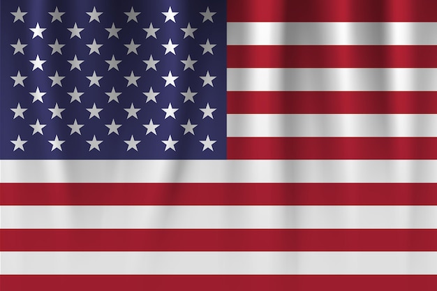 Drapeau De Vecteur Des états-unis états-unis D'amérique Agitant Le Fond Du Drapeau