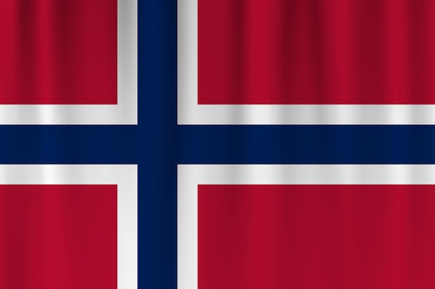 Drapeau de vecteur de Norvège Norvège waving flag background