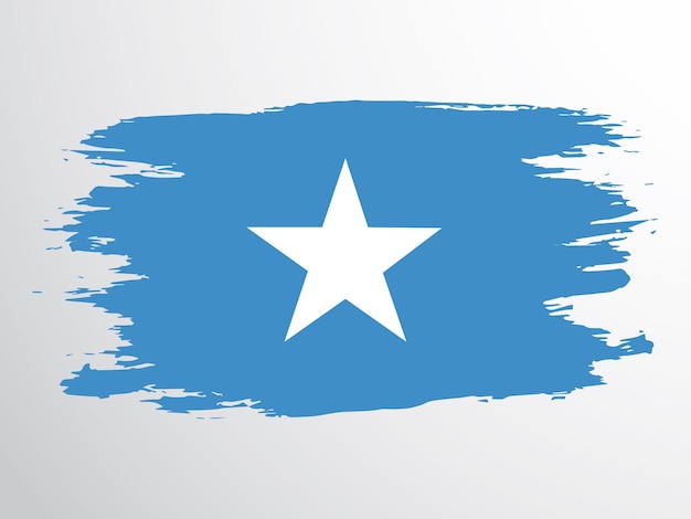 Drapeau De Vecteur De La Somalie Dessiné Avec Un Pinceau