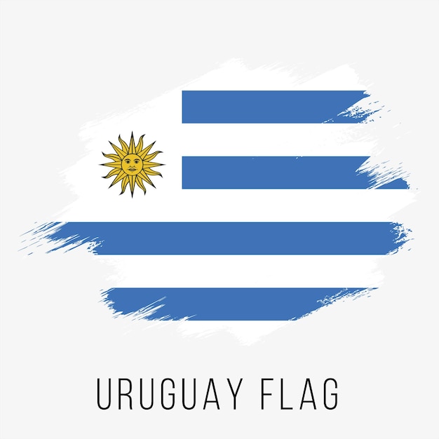 Drapeau De Vecteur De L'uruguay. Drapeau De L'uruguay Pour Le Jour De L'indépendance. Drapeau Grunge De L'uruguay. Drapeau Uruguayen