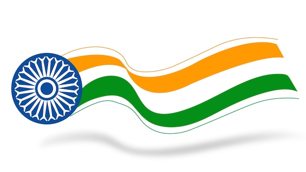 Drapeau vectoriel de l'Inde