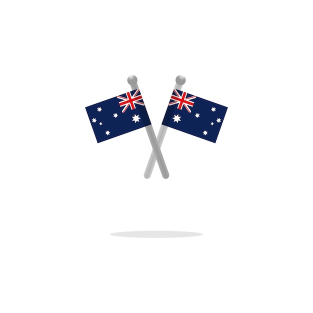 Drapeaux De L'australie Pour Traverser L'illustration Vectorielle