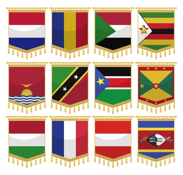 Drapeaux de la collection du monde