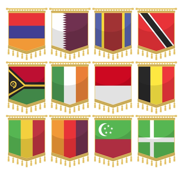 Drapeaux de la collection du monde