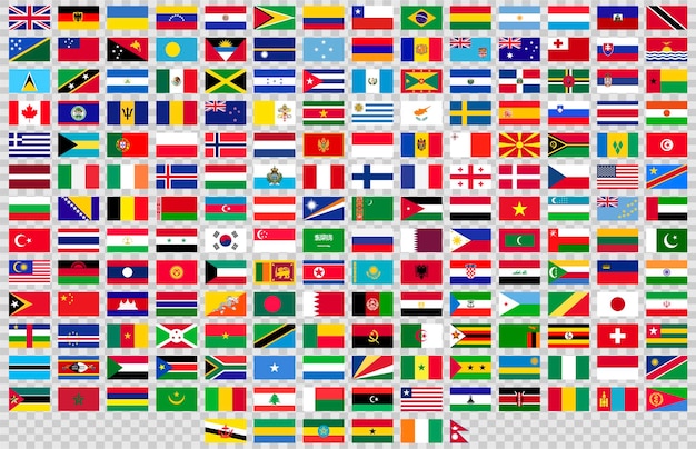 Vecteur drapeaux du monde en format vectoriel