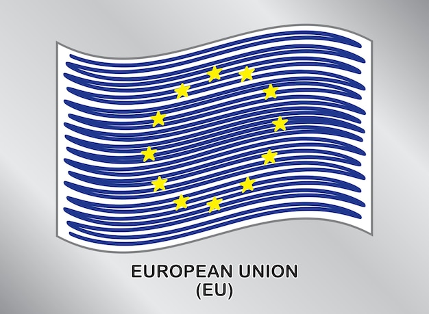 Drapeaux de l'Europe Ensemble vectoriel de l'Union européenne