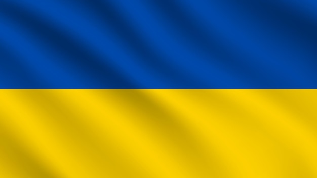 Vecteur drapeaux réalistes de l'ukraine