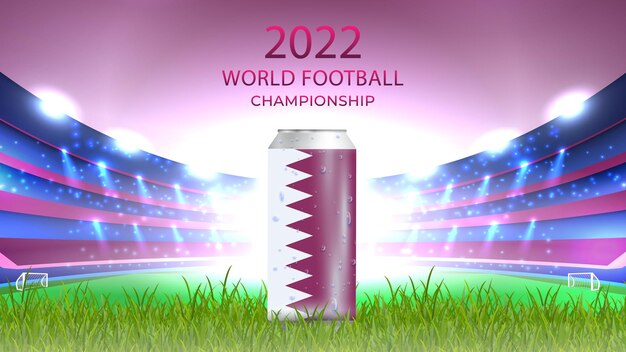 Vecteur drinkpromotionfootbalchampionshipinstadiumqatar