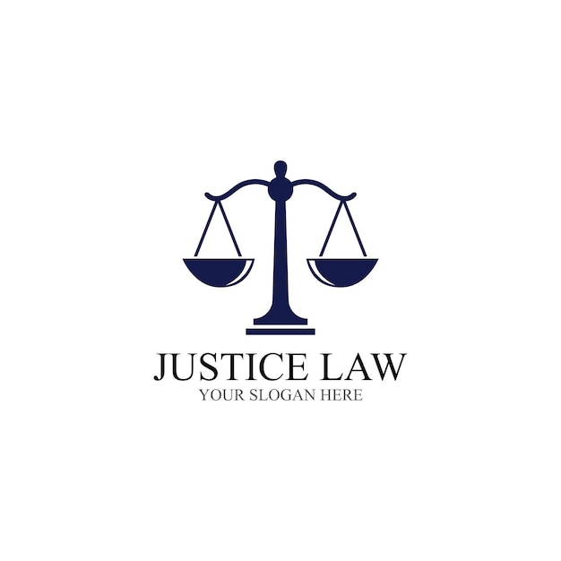 Droit de la justice Logo Template vector illustration design