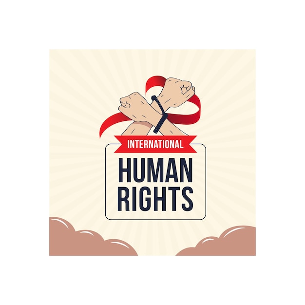 Les Droits De L'homme Internationaux Avec Les Mains Veulent être Libres