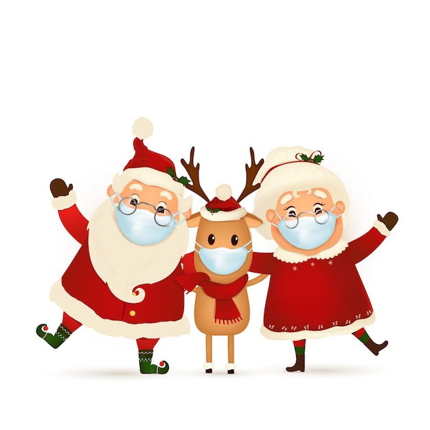 Drôle De Père Noël Avec Jolie Mme Claus